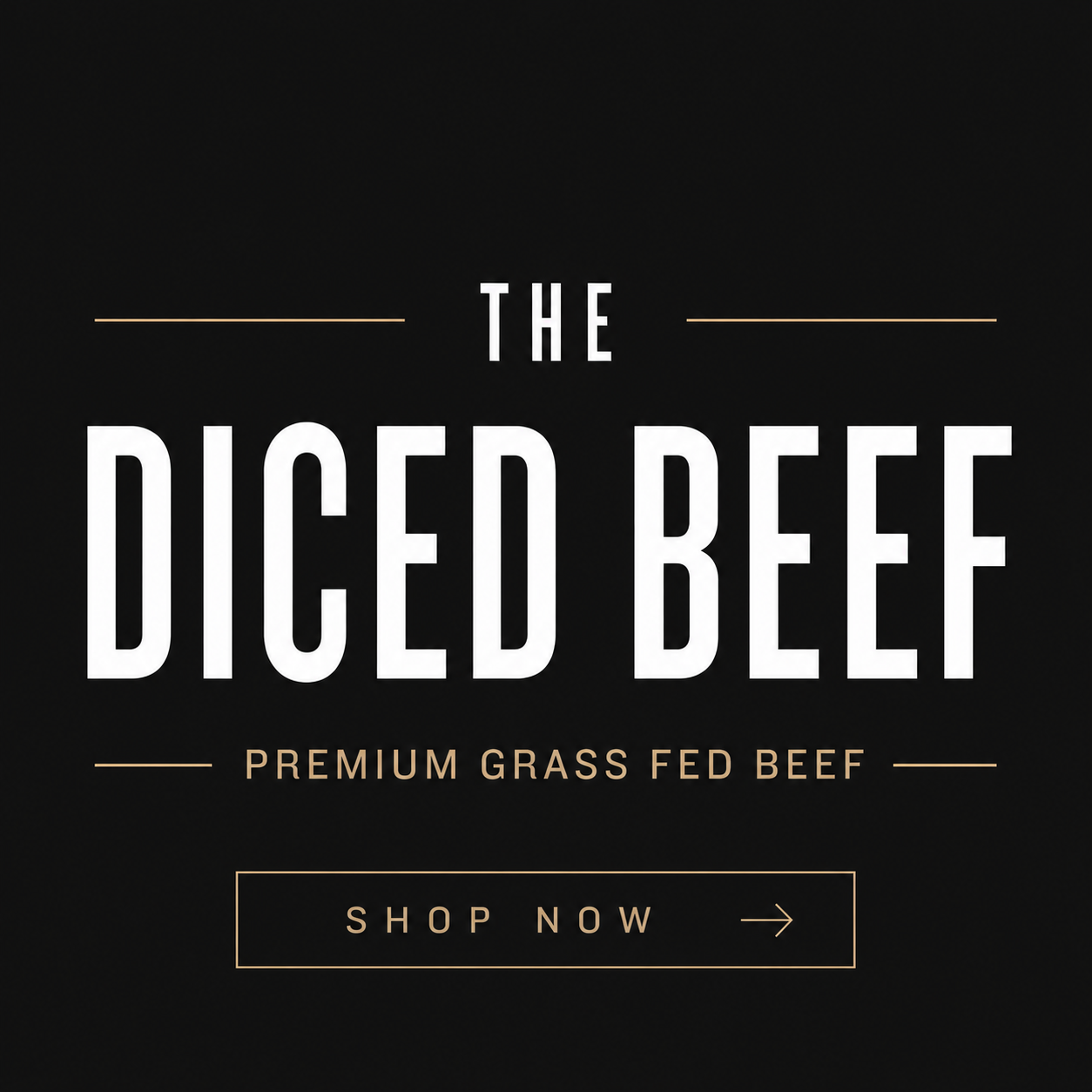 Grass Fed Diced Beef - 1kg